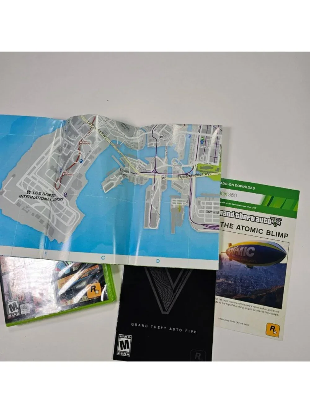 Grand Theft Auto V (Xbox 360) Complete With Map & Manual